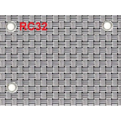 Mata osłona technorattanowa 900g/m2 oczkowana na wymiar kolor zebra RC32